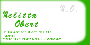 melitta obert business card